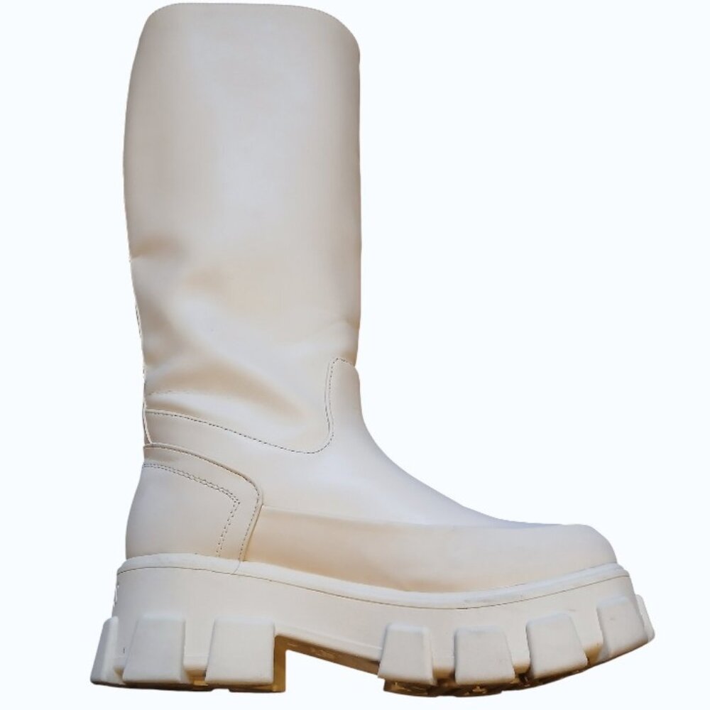 CIRCUS by Sam Edelman Ivory Knee-High Platform Boots - Picture 10 of 16